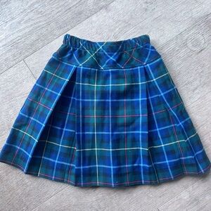 Plaid Blue and Green Girls Uniform Skirt